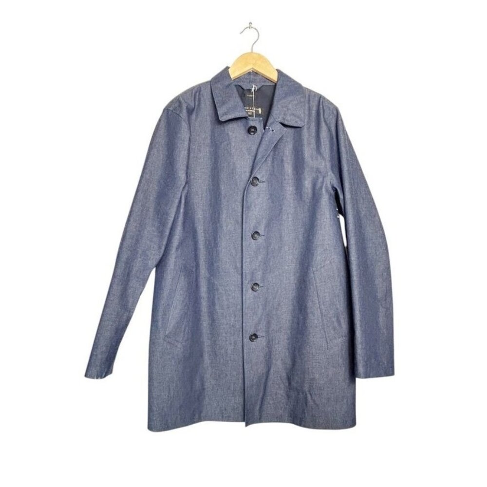 J. Crew Mackintosh Men's Laggan Half-Trench Coat Japanese Chambray Blue - Sz L